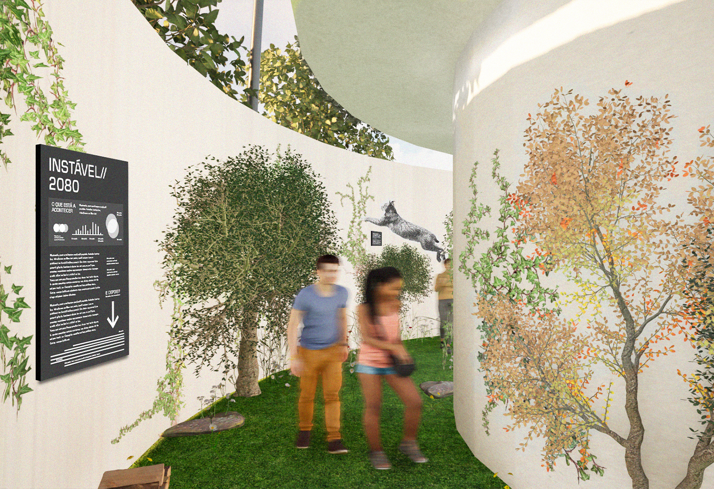 Montado exhibition information panel